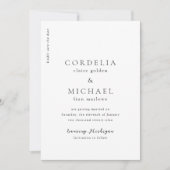 Moderne elegante Hochzeit Save The Date (Vorderseite)