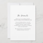 Moderne elegante Hochzeit Save The Date (Rückseite)
