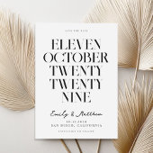 Moderne elegante Hochzeit Save The Date