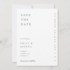 Moderne, elegante Hochzeit Save The Date