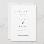 Moderne, elegante Hochzeit Save The Date (Vorderseite)
