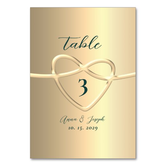 Moderne Elegante Hochzeit Tischnummer (Rückseite)