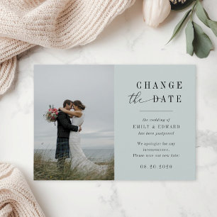 Moderne Elegante Hochzeit verändern die Datumskart Save The Date