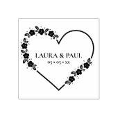 Moderne Elegante Hochzeiten Wildblumen Garland Her Gummistempel (Prägung)