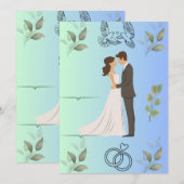 Moderne elegante Hochzeits-Einladungsvorlage | Edi Einladung (Vorne/Hinten)