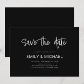 Moderne elegante Hochzeitsankündigung Save the Dat Date (Vorne/Hinten)