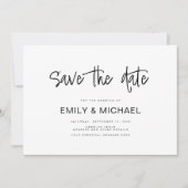 Moderne elegante Hochzeitsankündigung Save the Dat Date (Vorderseite)