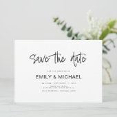 Moderne elegante Hochzeitsankündigung Save the Dat Date (Stehend Vorderseite)