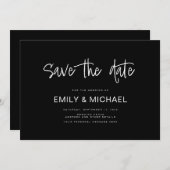 Moderne elegante Hochzeitsankündigung Save the Dat Save The Date (Vorne/Hinten)
