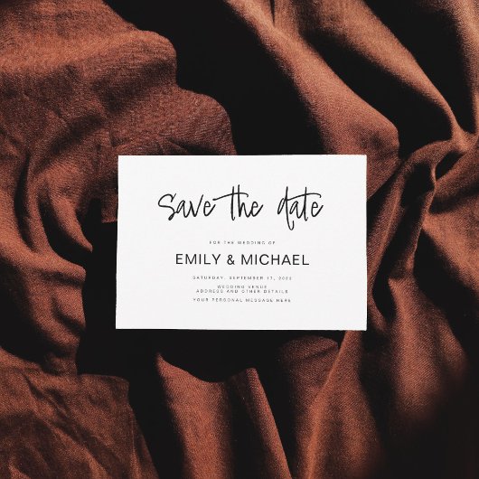 Moderne elegante Hochzeitsankündigung Save the Dat Save The Date
