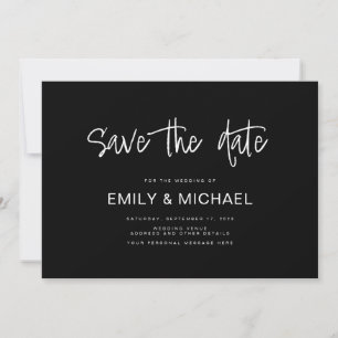 Moderne elegante Hochzeitsankündigung - Termin vor Save The Date