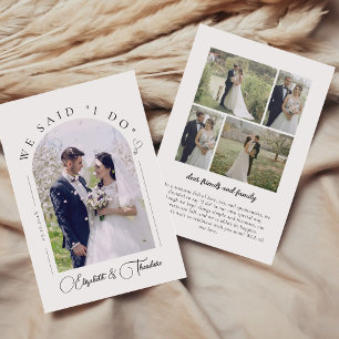 Moderne elegante Hochzeitsankündigungskarte mit 4 Ankündigung