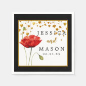 Moderne elegante Hochzeitscocktail Napkins Serviette (Vorderseite)