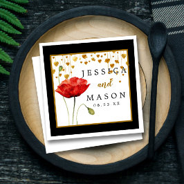 Moderne elegante Hochzeitscocktail Napkins Serviette