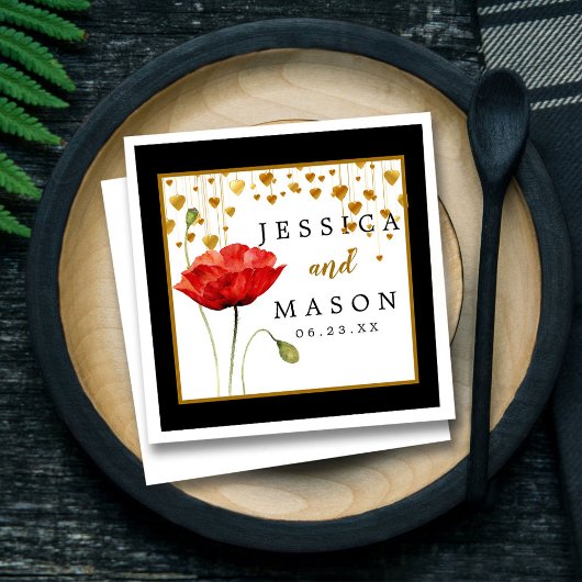 Moderne elegante Hochzeitscocktail Napkins Serviette