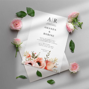 Moderne elegante Hochzeitseinladung Einladung