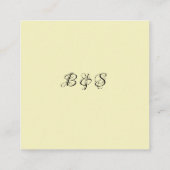 Moderne elegante Hochzeitsempfehlung Begleitkarte (Rückseite)