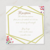 Moderne elegante Hochzeitsempfehlung Begleitkarte (Vorderseite)