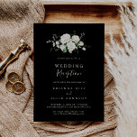 Moderne elegante Hochzeitsempfehlung für Elfenbein Einladung<br><div class="desc">Dieses moderne, elegante und blumengeschmückte Hochzeitsempfang eignet sich hervorragend für ein modernes Party nach der Entstehung. Das Design umfasst die Blume der elfenbeinfarbenen Aquarell-Rose mit grünen Eukalyptus-Blätter, die schön in auffälligen Bouquets angeordnet sind. RSVP-Karten werden separat verkauft, oder Sie können die UAWG auf der Rückseite oder am Ende der Karte...</div>