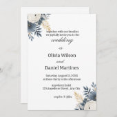 Moderne Elegante Hochzeitsfeier Einladung (Vorne/Hinten)