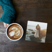 Moderne, elegante Hochzeitsfotografie Glasuntersetzer