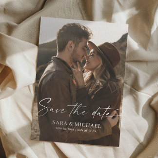 Moderne elegante Hochzeitsfotos - Heiratsantrag -  Save The Date