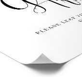 Moderne elegante Hochzeitsgästebuch Baum SCHILD (Ecke)
