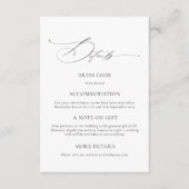 Moderne elegante Hochzeitskarte Begleitkarte (Vorderseite)