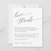 Moderne elegante Hochzeitskarte Dankeskarte (Vorderseite)