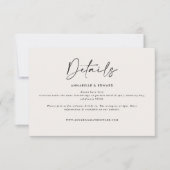 Moderne, elegante Hochzeitskarte RSVP (Vorderseite)