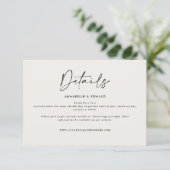 Moderne, elegante Hochzeitskarte RSVP (Stehend Vorderseite)