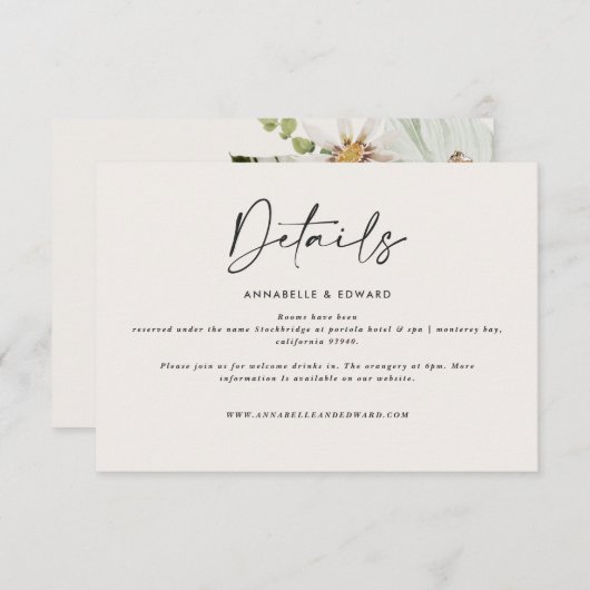 Moderne, elegante Hochzeitskarte RSVP (Vorne/Hinten)