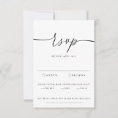 Moderne elegante Hochzeitskarte RSVP (Vorderseite)