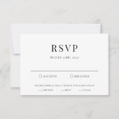 Moderne elegante Hochzeitskarte RSVP (Vorderseite)