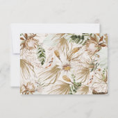 Moderne, elegante Hochzeitskarte RSVP (Rückseite)