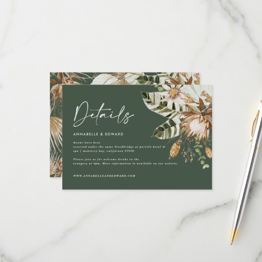 Moderne, elegante Hochzeitskarte RSVP (Vorderseite/Rückseite Beispiel)