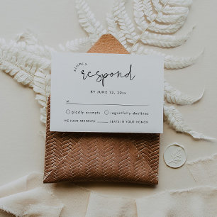 Moderne elegante Hochzeitskarte RSVP Begleitkarte