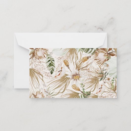 Moderne, elegante Hochzeitskarte RSVP Mitteilungskarte (Rückseite)