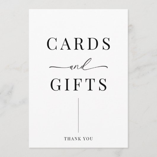 Moderne elegante Hochzeitskarten und Geschenke Unt (Vorderseite)