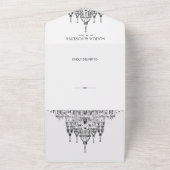 Moderne, elegante Hochzeitskathedral All In One Einladung (Außenbereich)