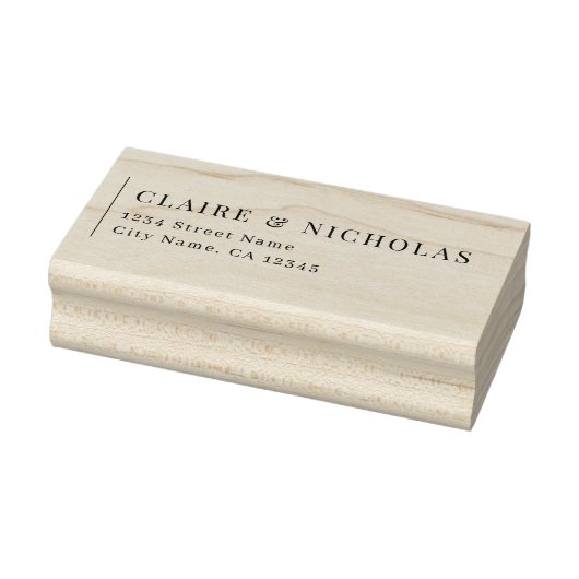 Moderne elegante Hochzeitskautschuk-Rücksendeadres Gummistempel (Stempel)