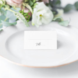 Moderne elegante Hochzeitsleder-Platzkarten Platzkarte