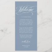 Moderne elegante Hochzeitsplatz-Einstellungs-Danke Programm (Vorderseite)