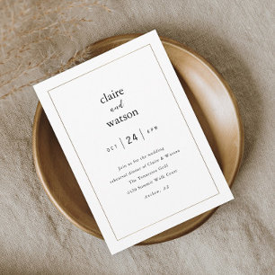 Moderne elegante Hochzeitsprobe Dinner Einladung