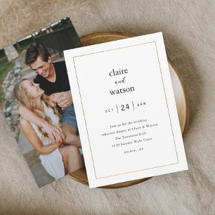 Moderne elegante Hochzeitsprobe Dinner Einladung