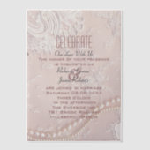 Moderne elegante Hochzeitsreise mit rosafarbenem D Pergament Einladungen (Vorderseite)