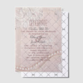 Moderne elegante Hochzeitsreise mit rosafarbenem D Pergament Einladungen (Versetzt (Einladung))