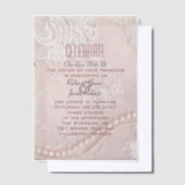 Moderne elegante Hochzeitsreise mit rosafarbenem D Pergament Einladungen (Versetzt)