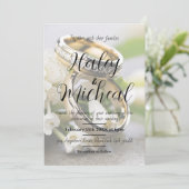 Moderne Elegante Hochzeitsrennen Einladung (Stehend Vorderseite)