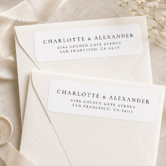 Moderne elegante Hochzeitsrücksende-Adressetikett